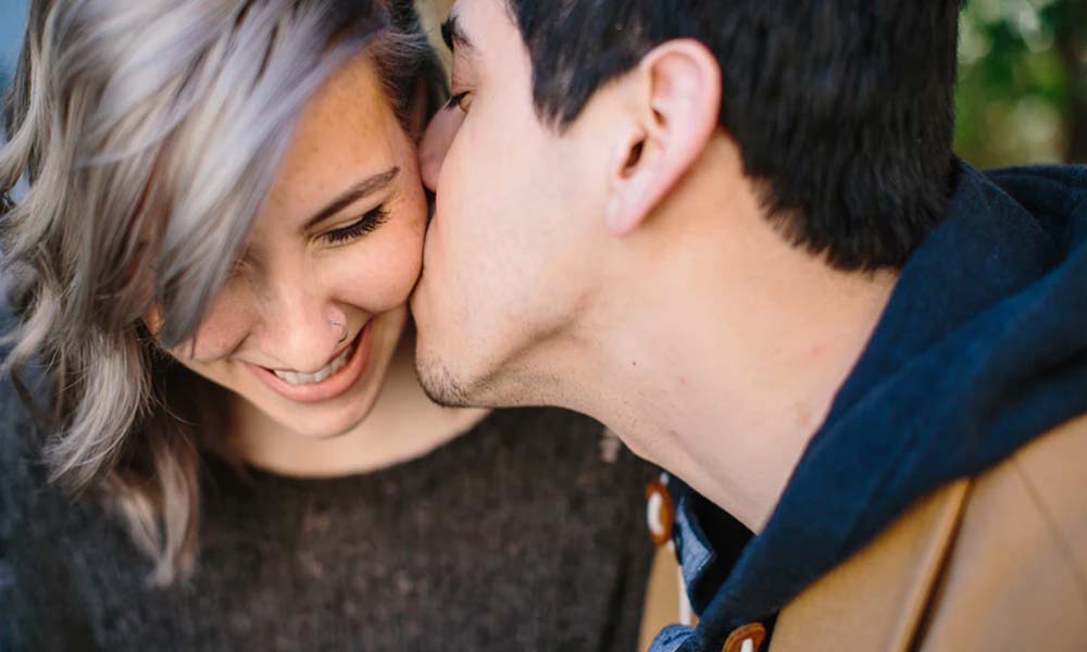 Что означает, когда парень целует девушку в щеку?