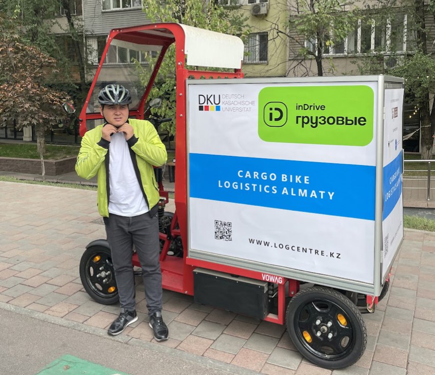 inDrive первым в Казахстане начал тестировать доставку грузовыми велосипедами