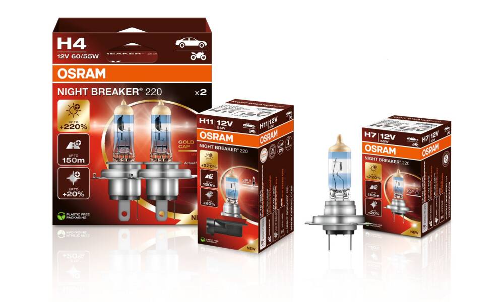 OSRAM представляет обновлённую линейку ламп NIGHT BREAKER 220 в экологичной упаковке