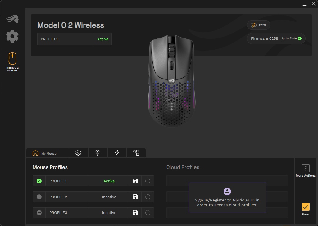 Фирменное приложение Glorious Core 2.1
