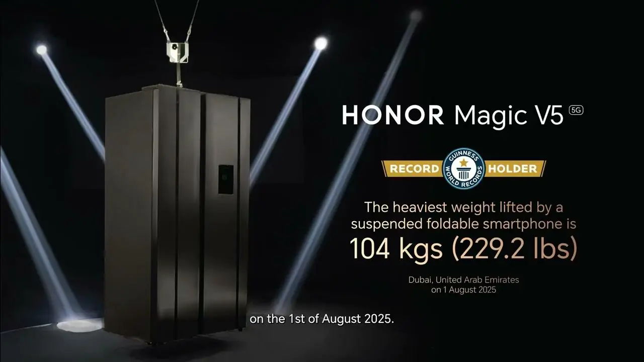 Благодаря высокому качеству и прочности смартфон HONOR Magic V5 попал в Книгу рекордов Гиннесса