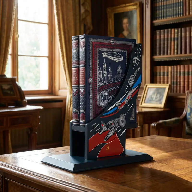 Подарочные книги "История самолетов и воздухоплавания" в 2-томах (на подставке)