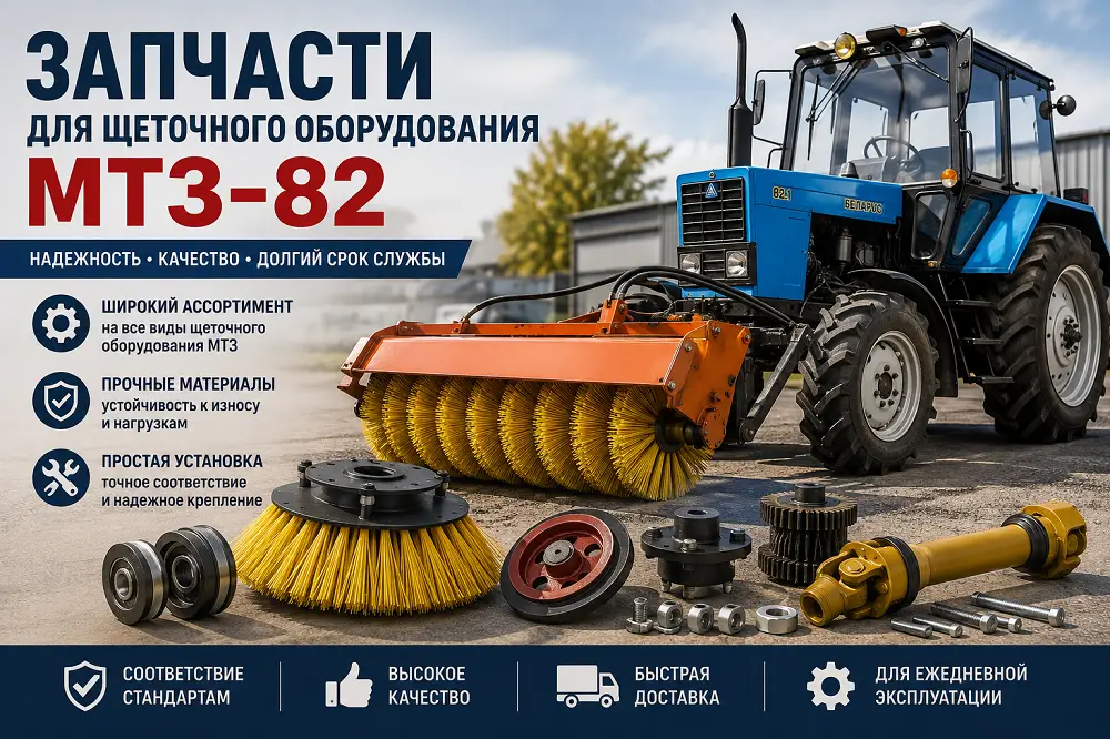 Запчасти для щеточного оборудования МТЗ-82: как выбрать подходящие комплектующие?
